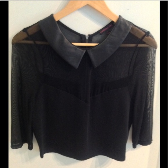 Material Girl Tops - Material Girl black crop top
